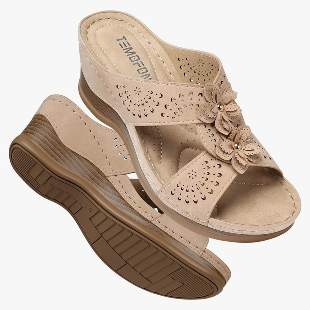 TEMOFON Womens Wedge Sandals